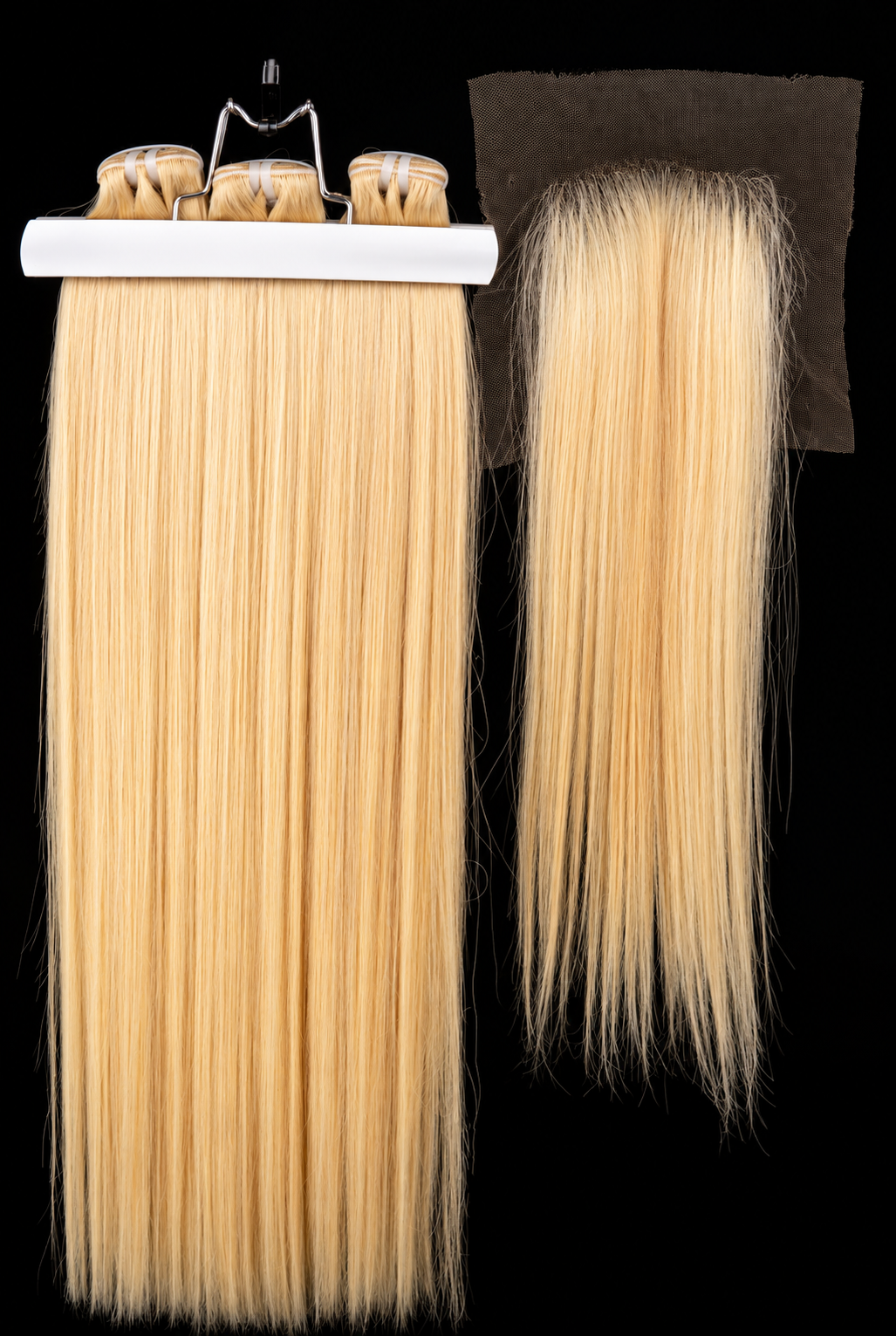 Blonde straight Single-donor 5×5 transparent Closure