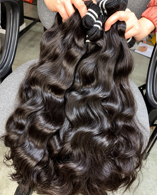 Natural Wavy Super double drawn Bundle 100g