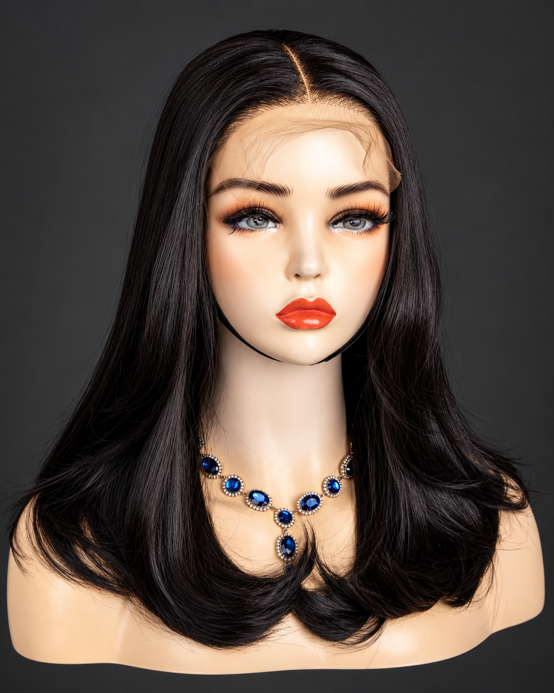 16” layered bone straight bob Wig