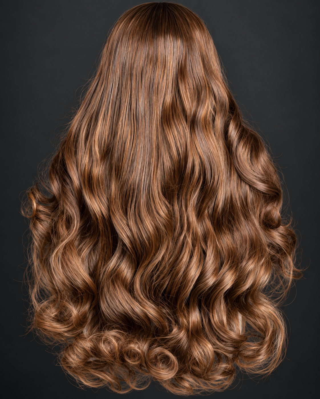 26” brown frontal wavy Wig