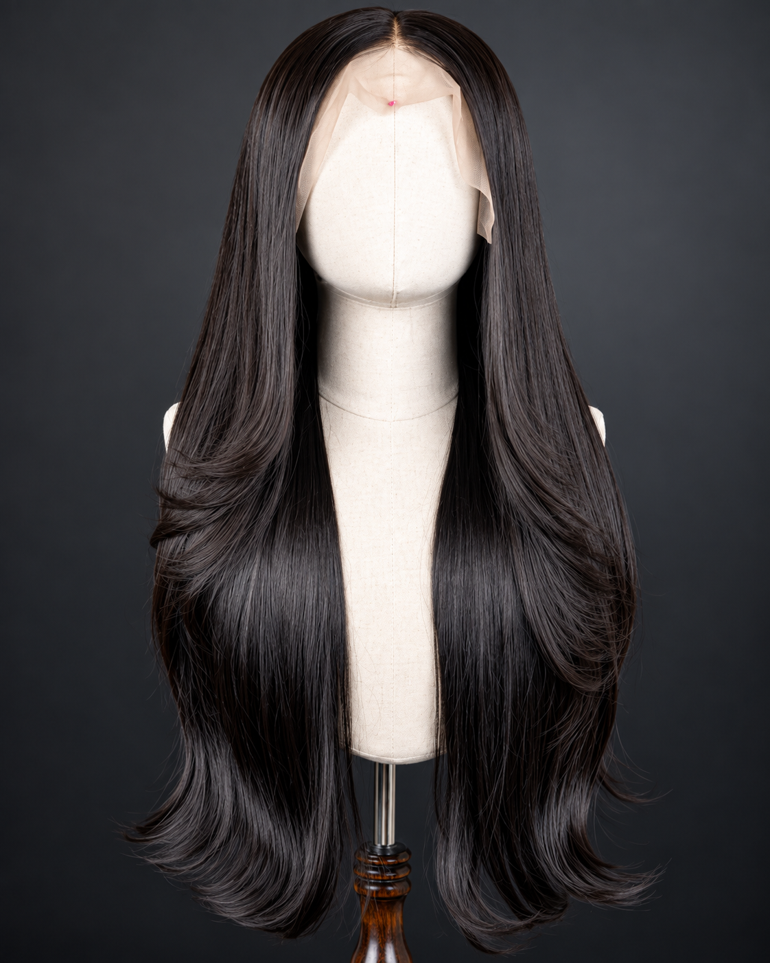 26” layered cut blunt tip 13×6 Frontal Wig