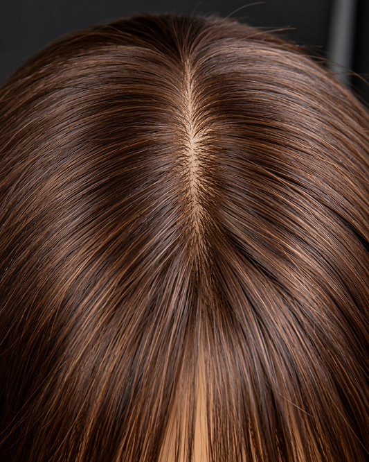 10” dark brown fringe blunt cut Silkbase Wig