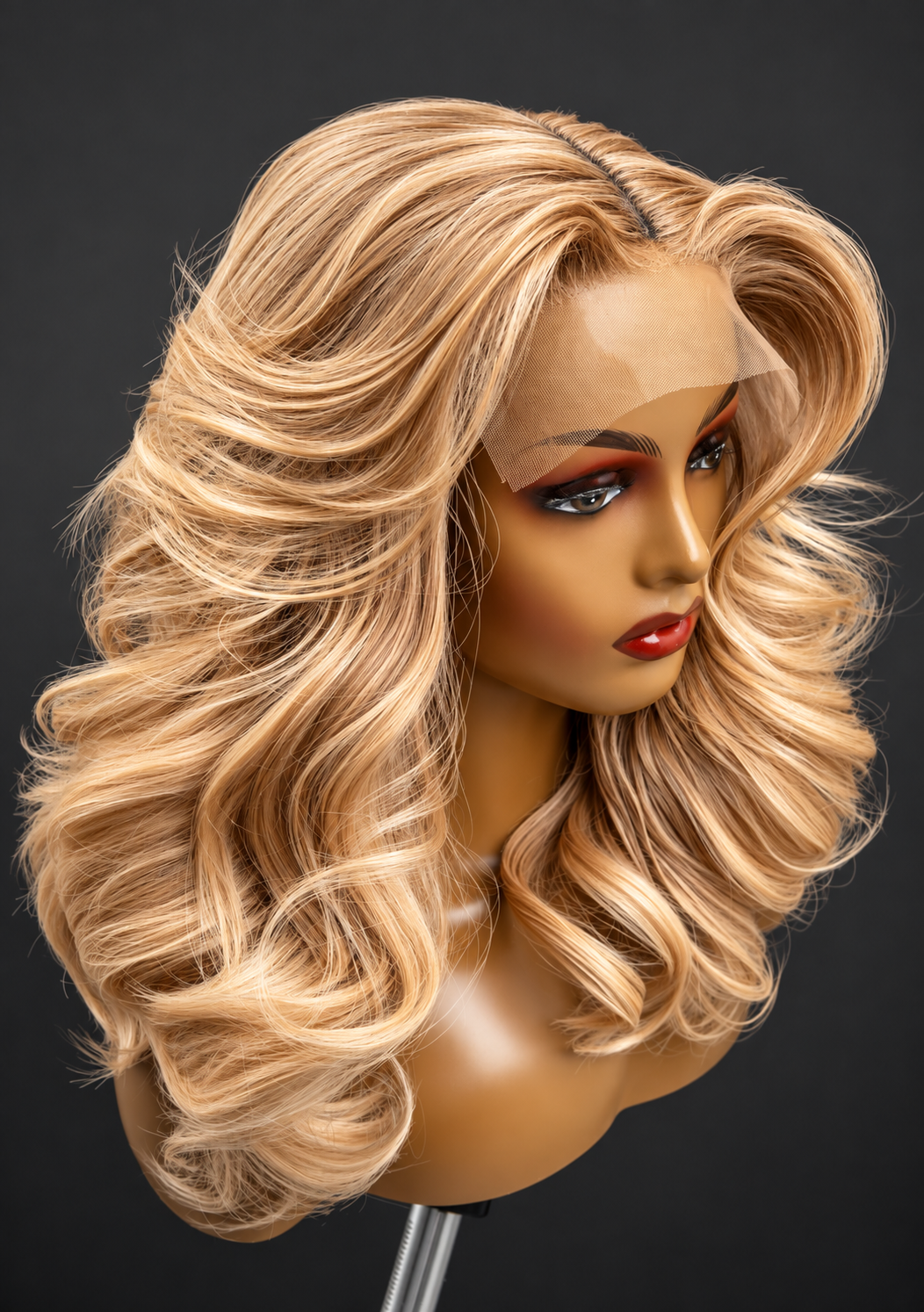 14” blonde wavy closure Wig