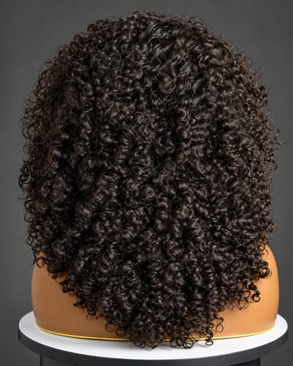 14” 400g kinky curly frontal Wig