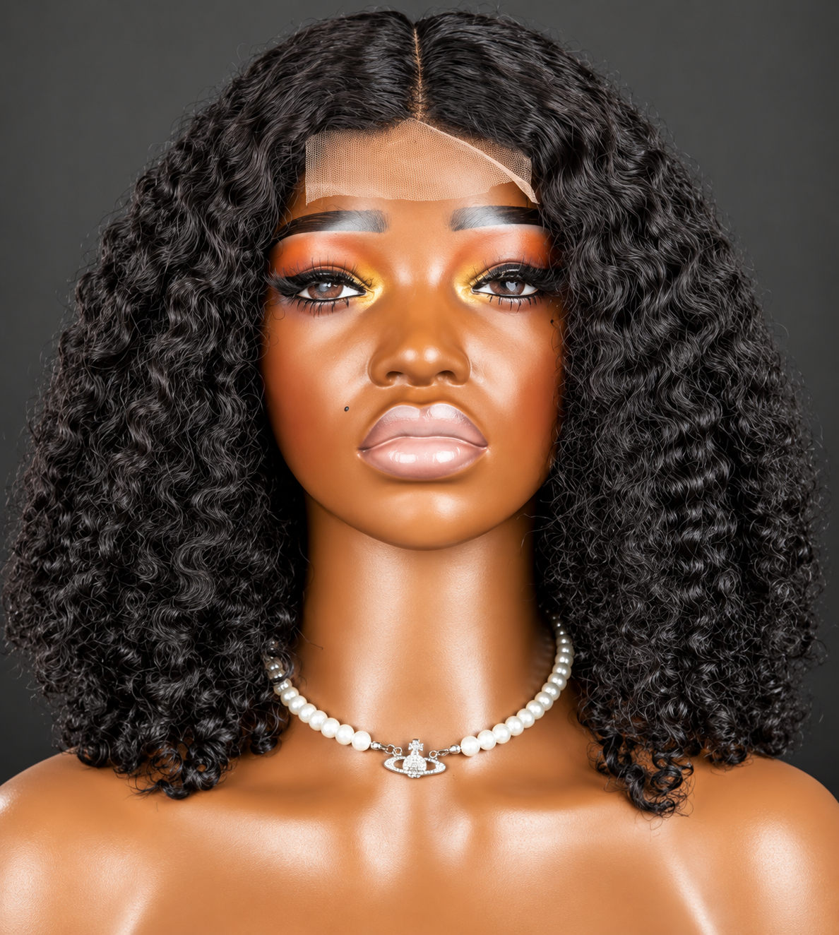 14” kinky Eurasian curly Double drawn Wig