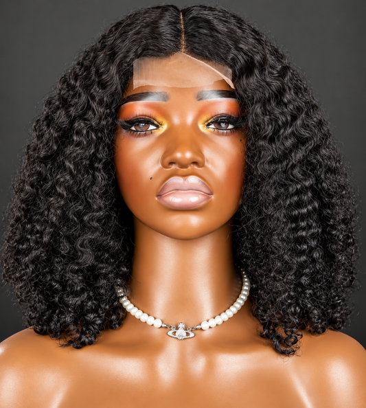 14” kinky Eurasian curly Double drawn Wig