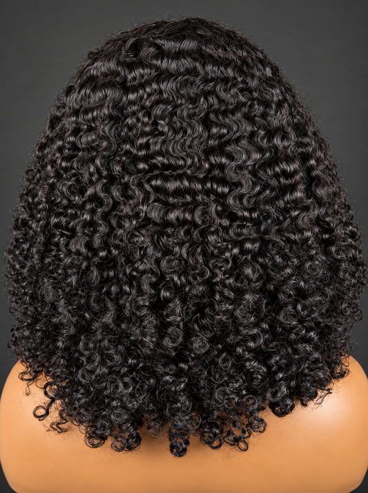 14” kinky Eurasian curly Double drawn Wig