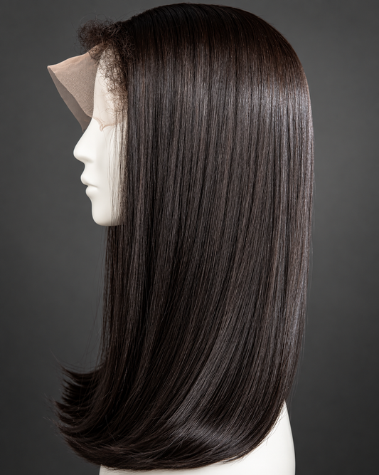 16” bone straight bob 4C hairline Wig