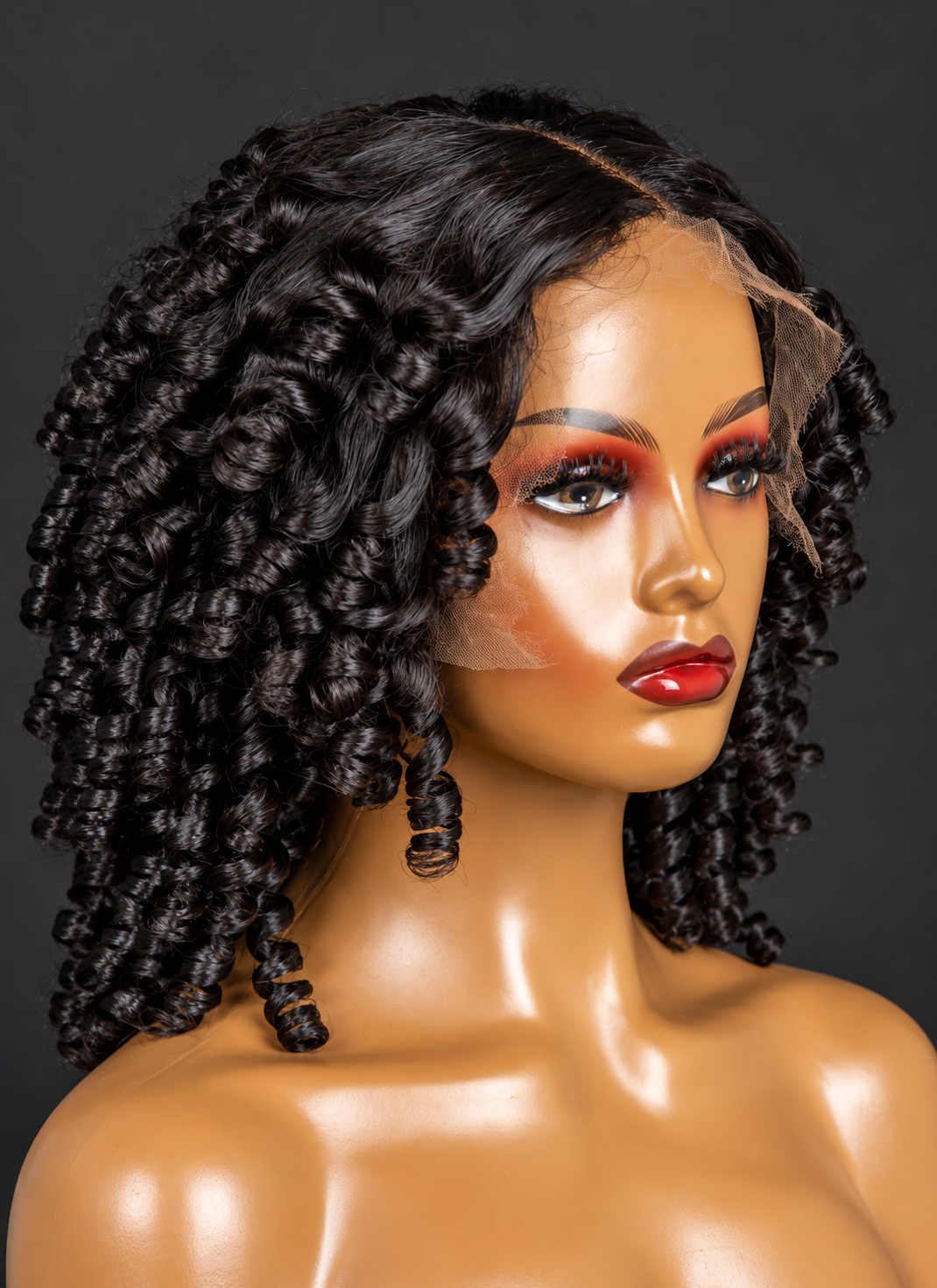 18” layered spring curly Wig