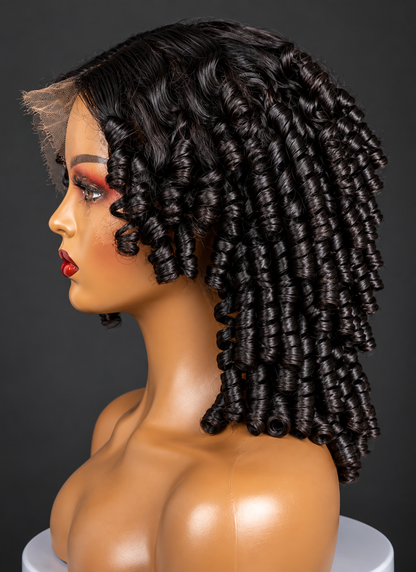 18” layered spring curly Wig