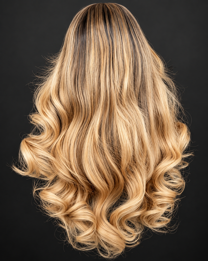 24” blonde balayage wavy frontal Jewish Wig