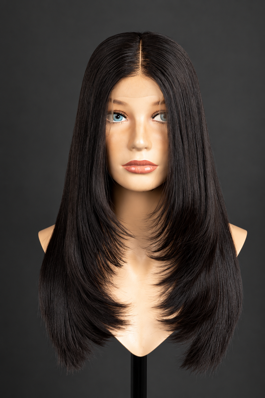 16” mixed length layered cut bob Wig