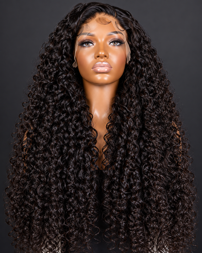 30” kinky Eurasian curly frontal Wig