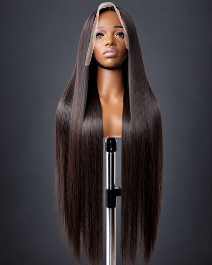 30″ frontal bone straight Wig