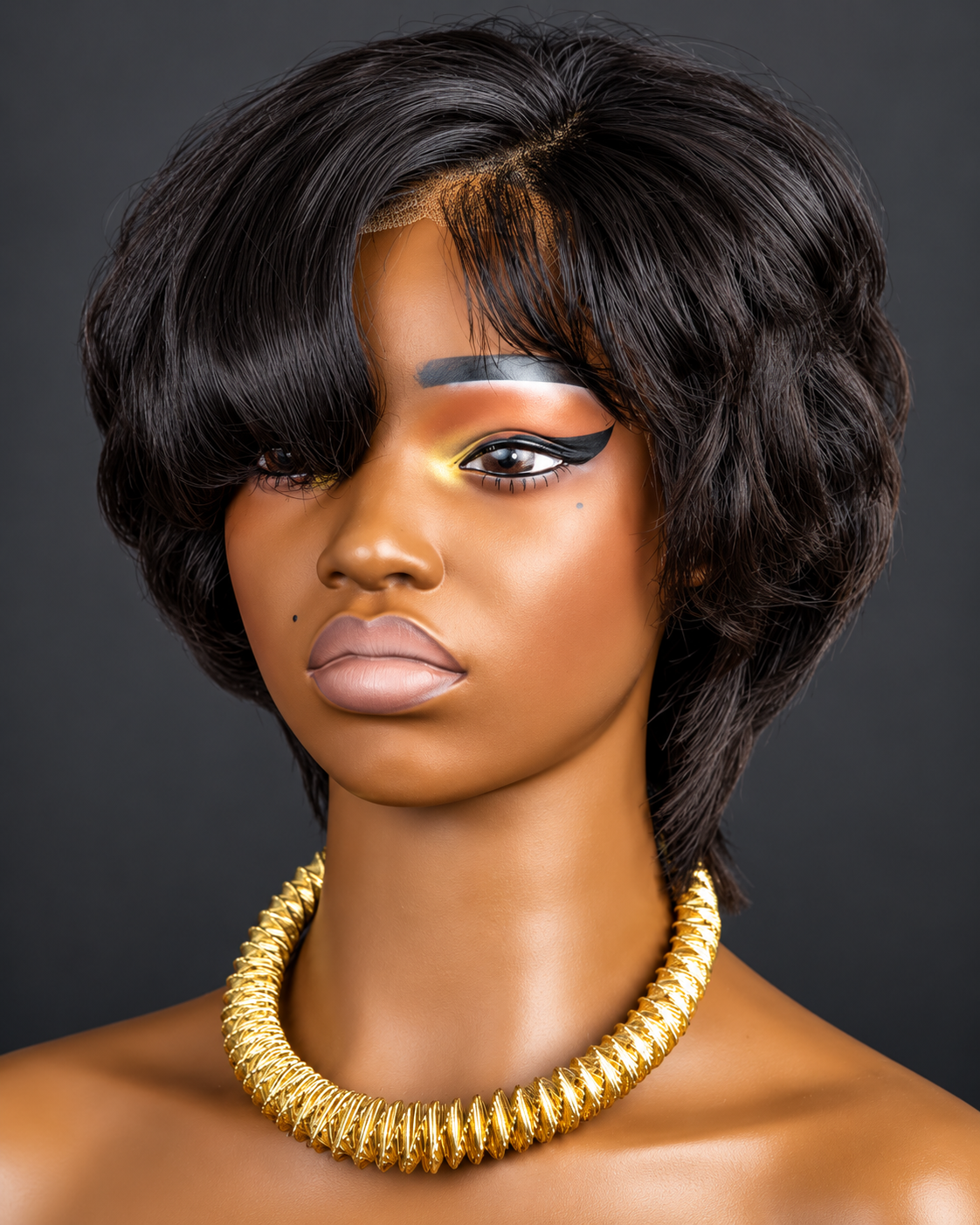6” 100g wavy layer cut Wig