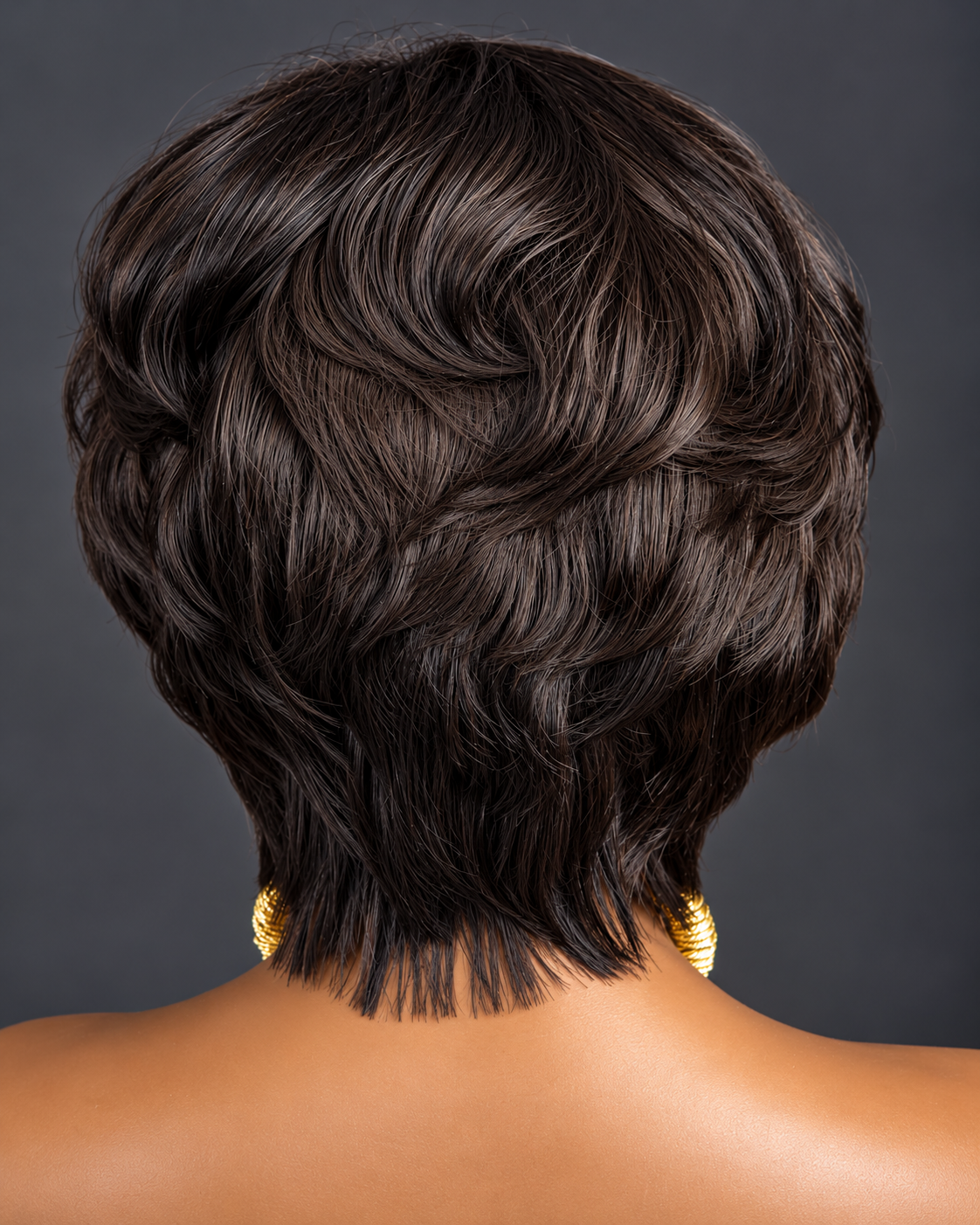 6” 100g wavy layer cut Wig