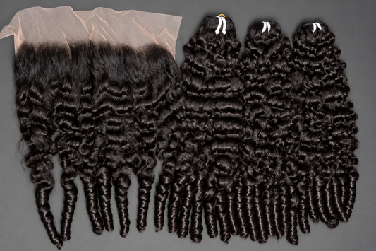 Eurasian curls with bouncy tips Super double drawn Bundle 100g
