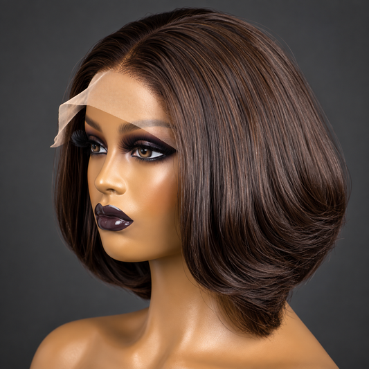 10” layer cut silkbase Wig