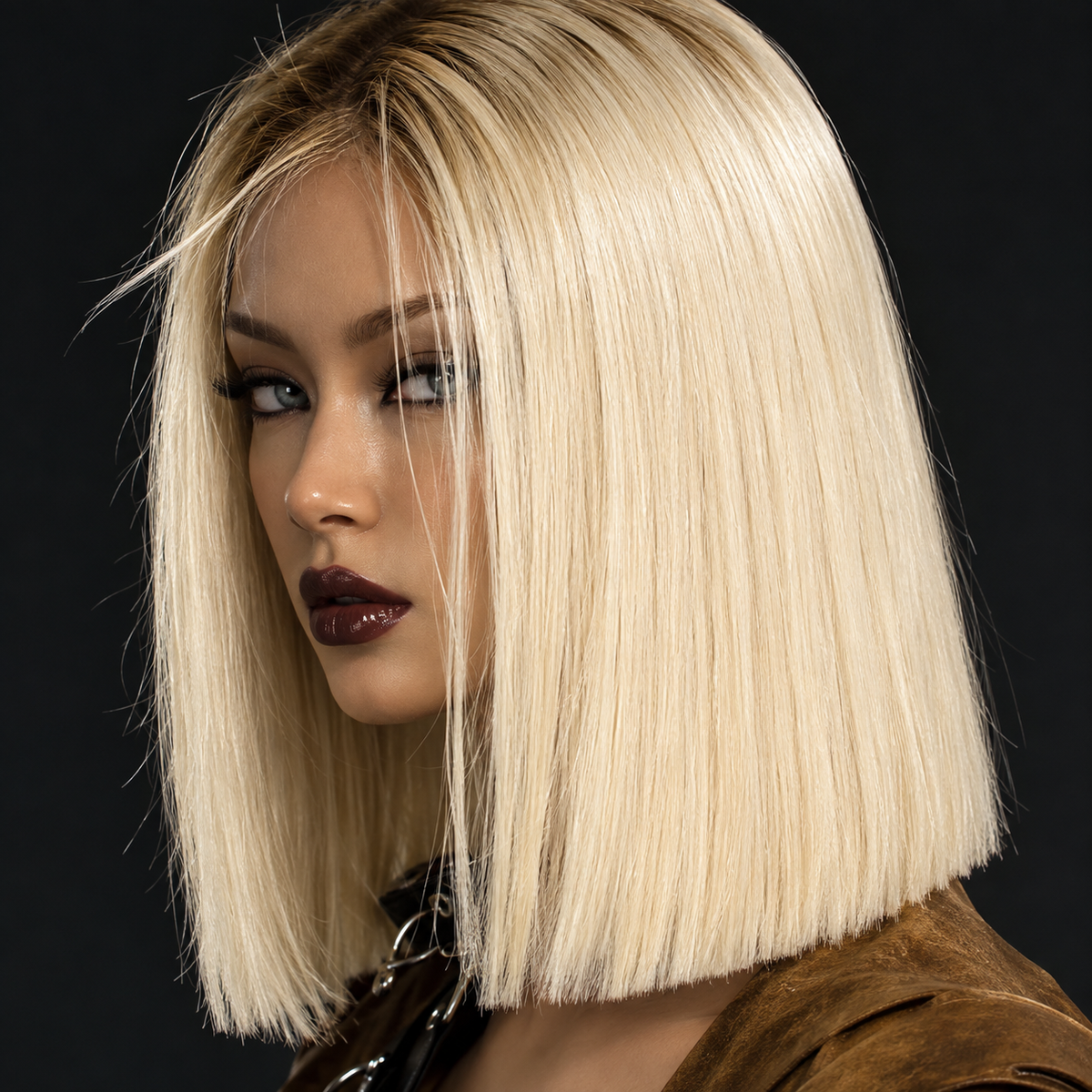 10” blonde blunt cut Virgin Wig